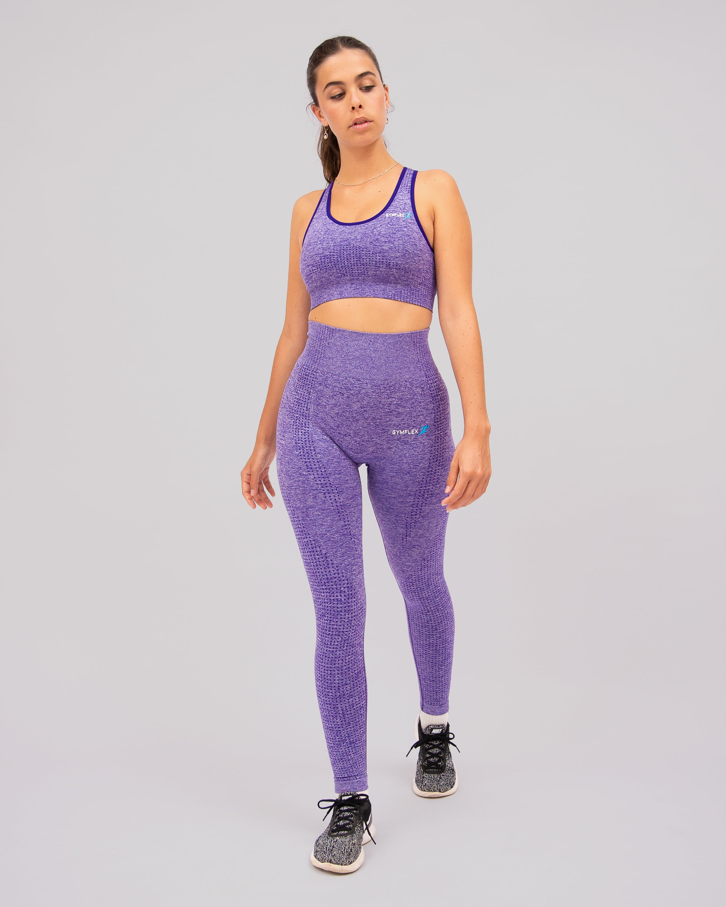 Active Purple Seamless Sports Bra