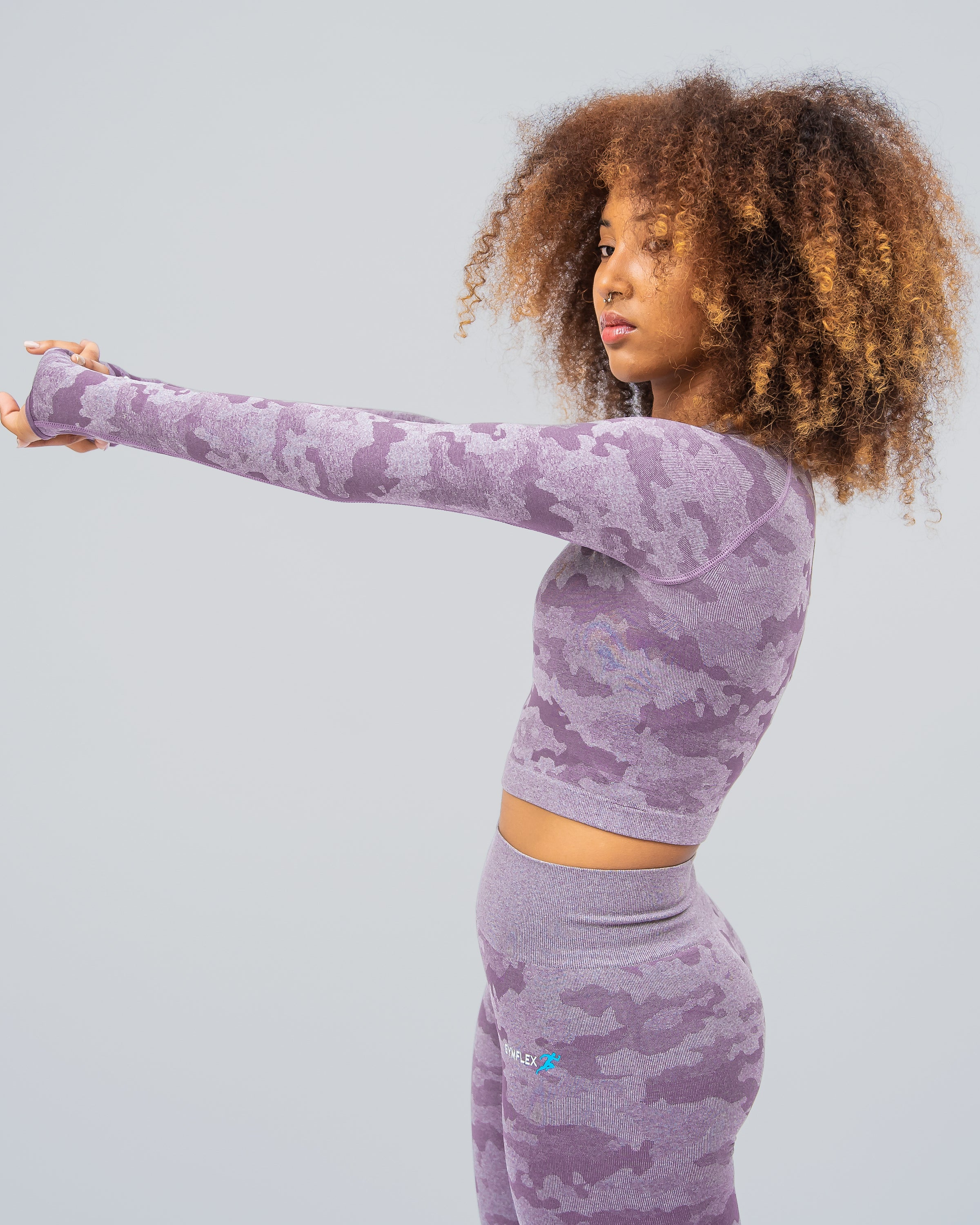 CAMO PLUM PURPLE CROP TOP